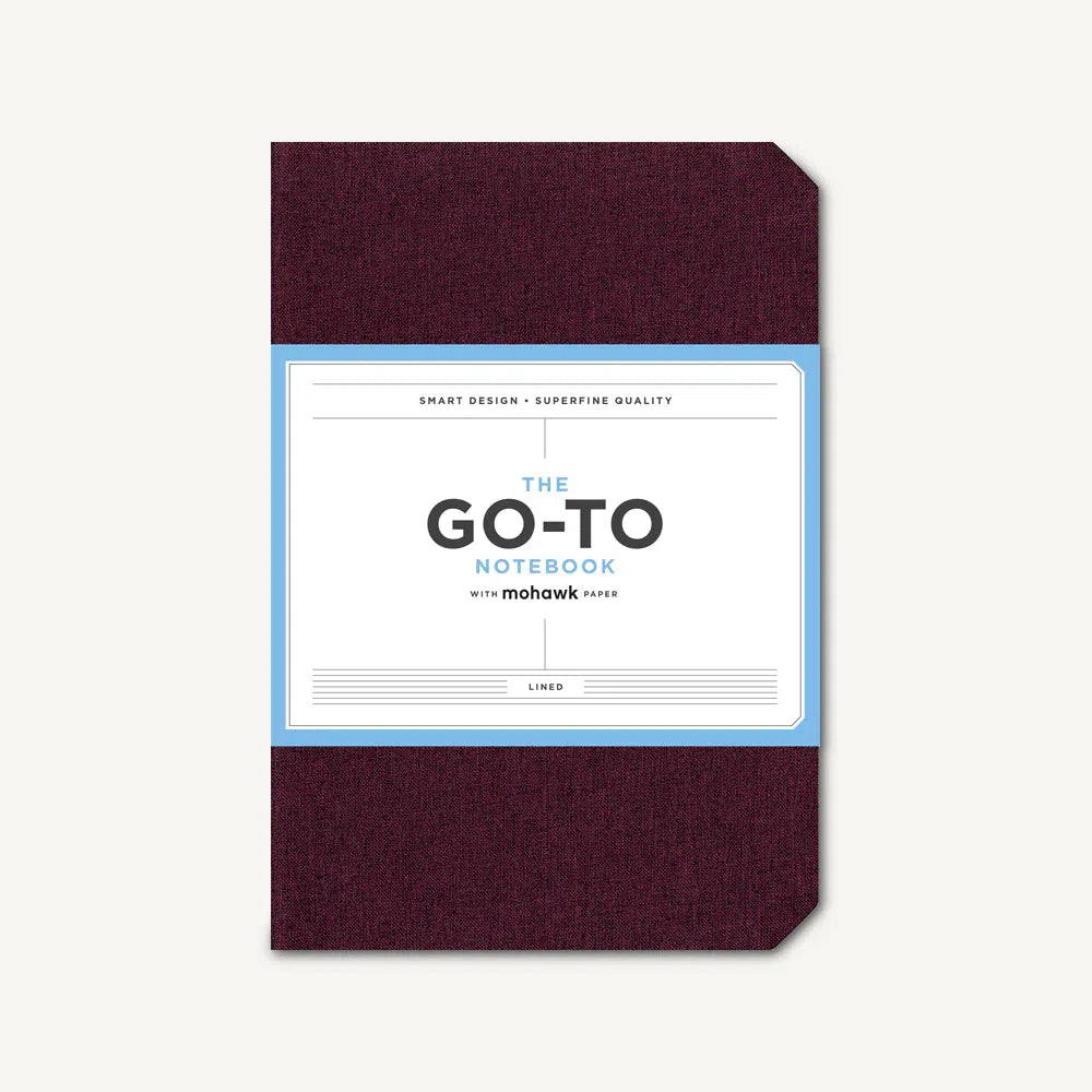 Go-To Notebook with Mohawk Paper, Mulberry Wine Lined