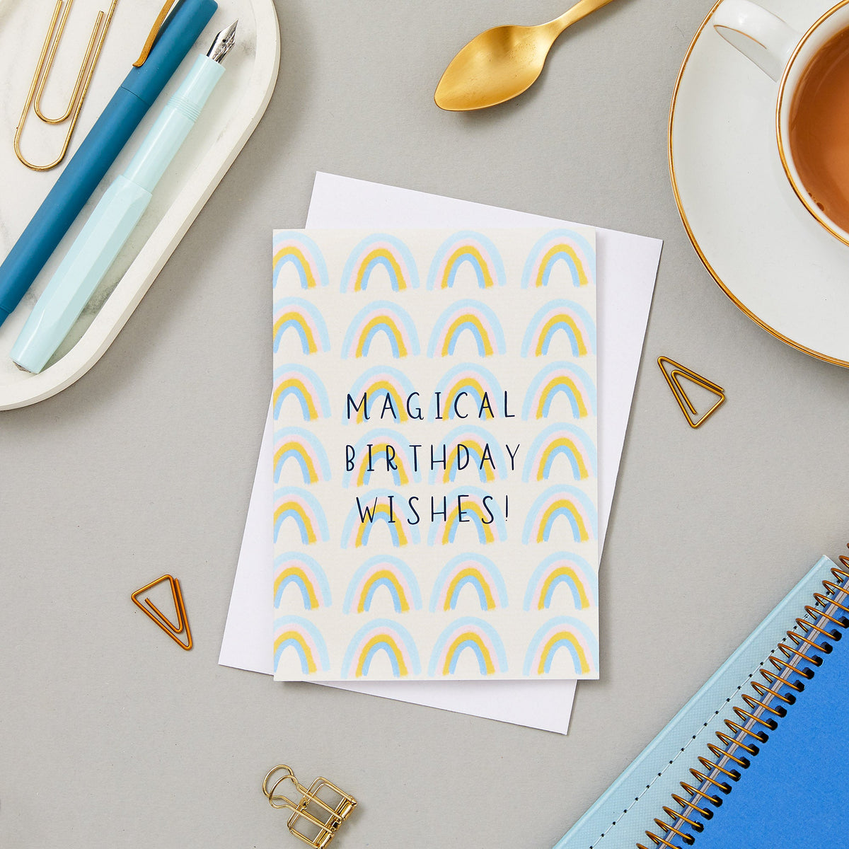 Magical Rainbow Birthday Wishes greeting card by Paper in Print