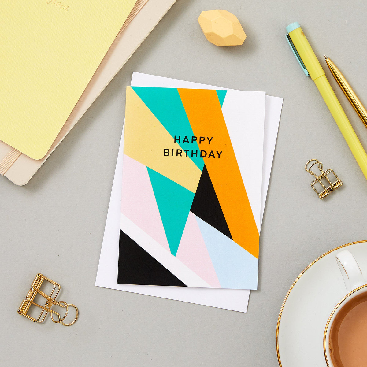 Abstract Overlap greeting card by Paper in Print