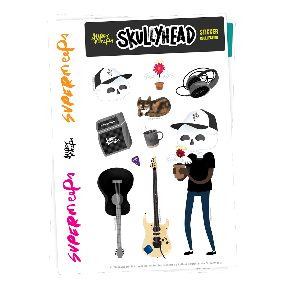 Supermeeps Character Sticker Sheet – Skullyhead