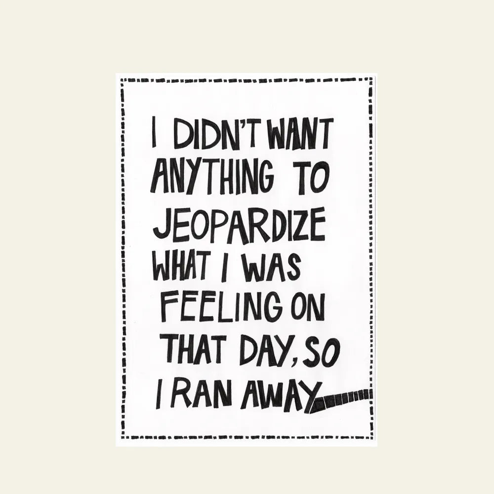 so I ran away Fine Art Print