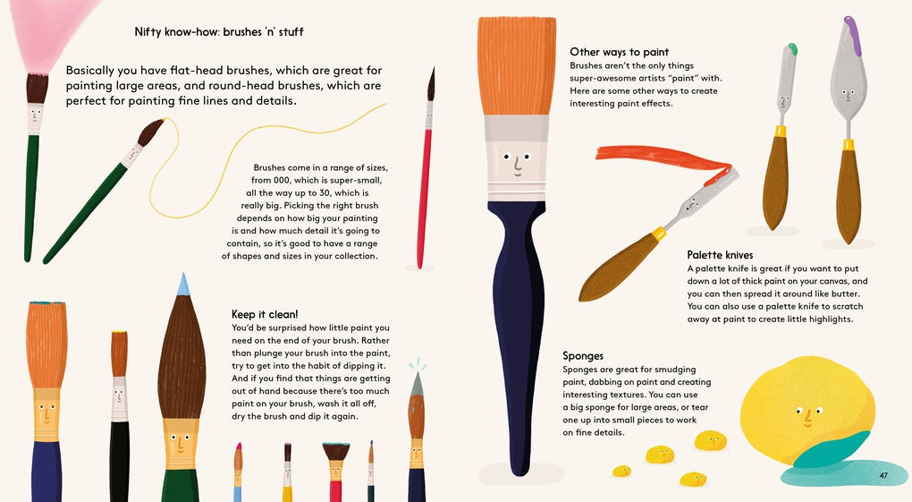 How to Be a Super Awesome Artist - interior spread