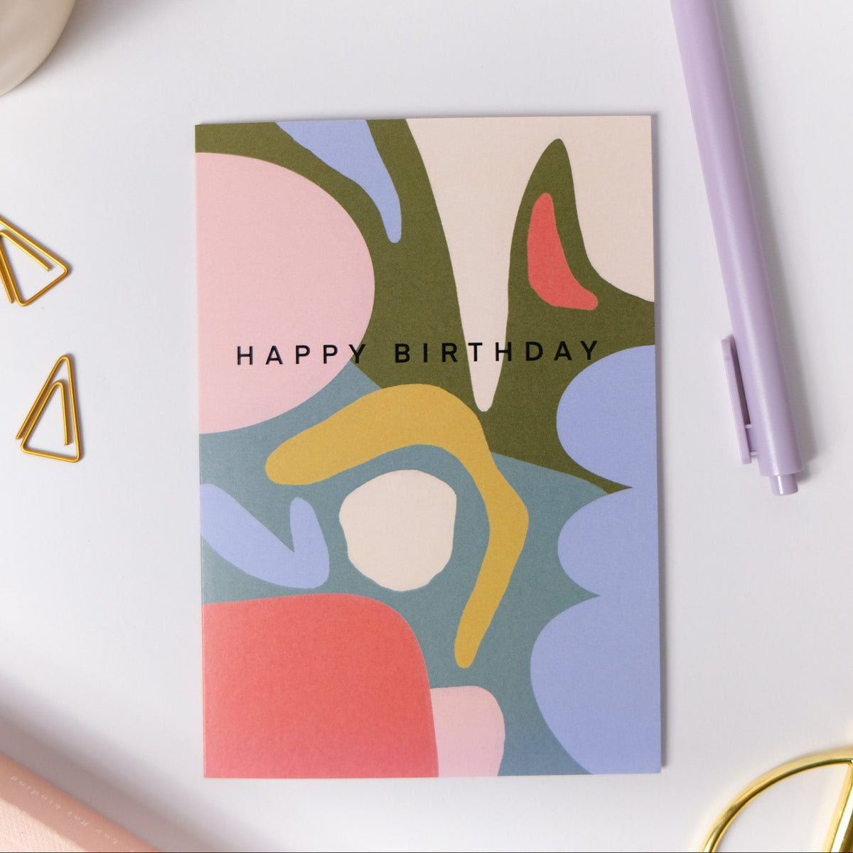 Abstract Shapes greeting card by Paper in Print