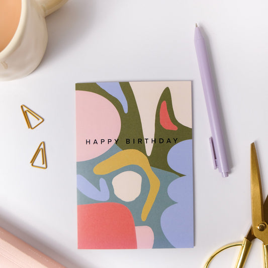 Abstract Shapes greeting card by Paper in Print