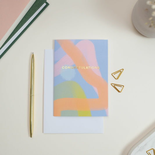 Congratulations Bright greeting card by Paper in Print