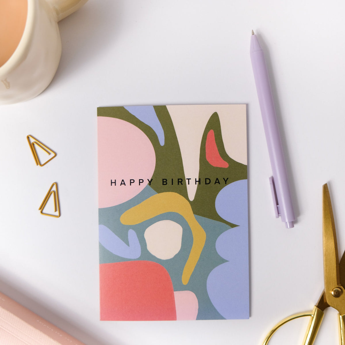 Abstract Shapes greeting card by Paper in Print