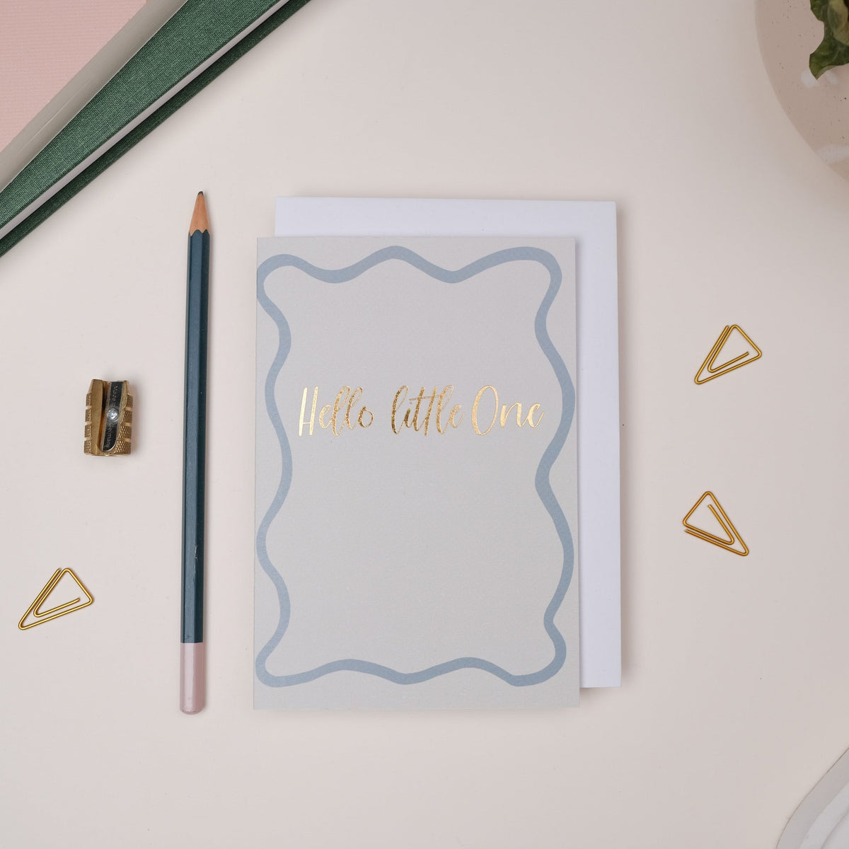 Hello Little One Squiggle greeting card by Paper in Print