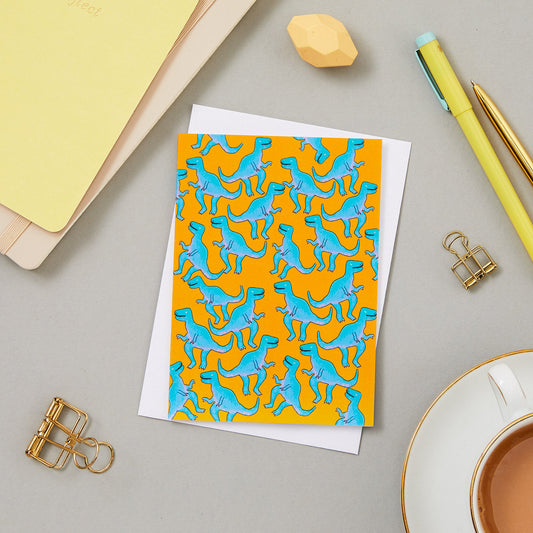 Dinosaur Dance greeting card by Paper in Print