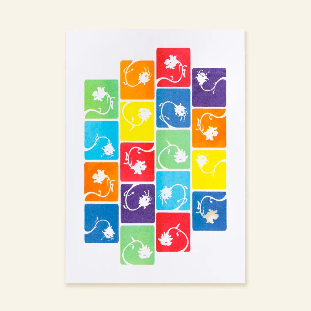Flower Tiles Poster