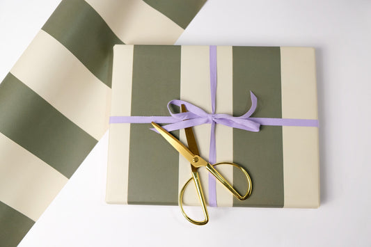 Green Stripe Gift Wrap by Paper in Print