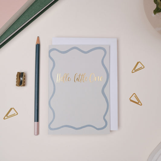 Hello Little One Squiggle greeting card by Paper in Print