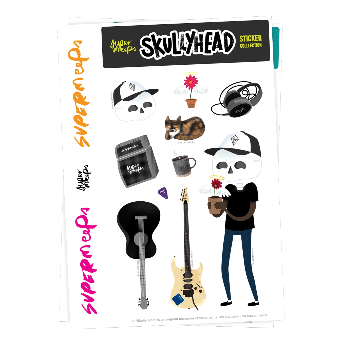 Supermeeps Character Sticker Sheet – Skullyhead