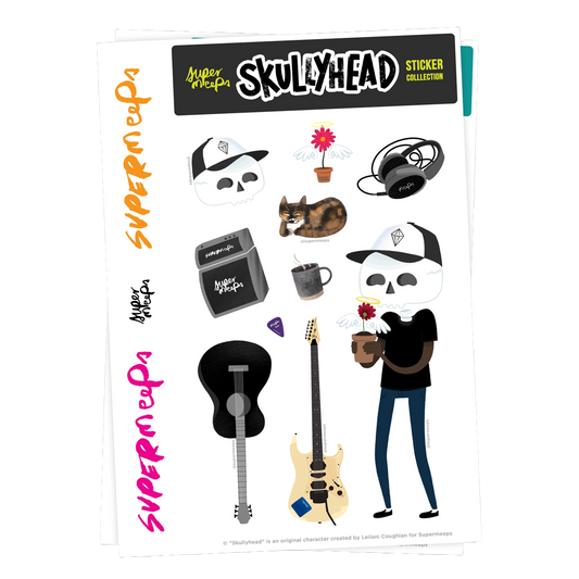 Supermeeps Character Sticker Sheet – Skullyhead