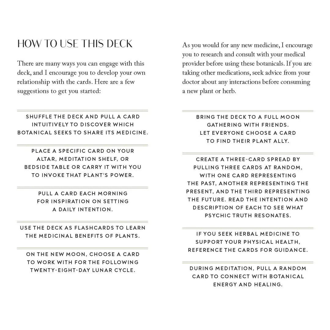 The Botanicals Deck: 70 Plants and Flowers to Enhance Your Life―Plus Herbal Recipes and Rituals