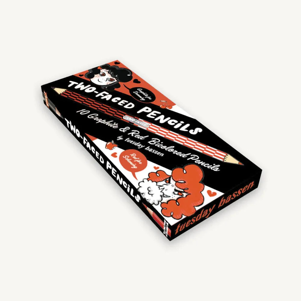 Two-Faced Pencils: 10 Graphite & Red Bicolored Pencils