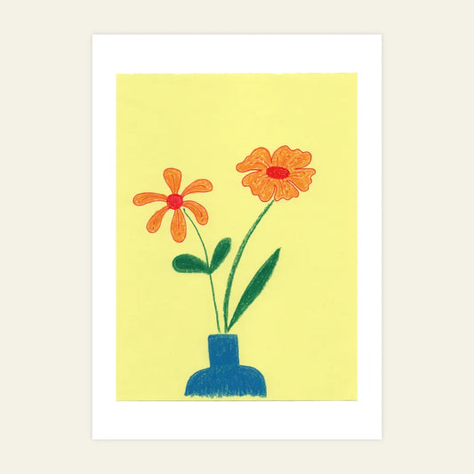 Two Orange Flowers Fine Art Print
