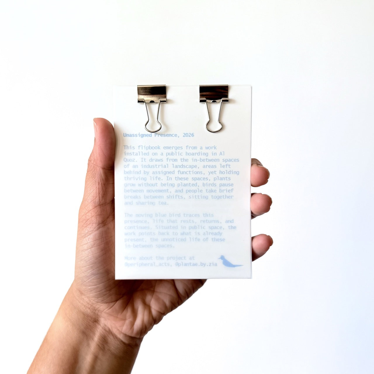 ‘Unassigned Presence’ flip book