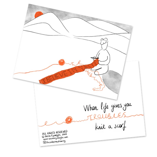"When Life Gives you Troubles" Postcard