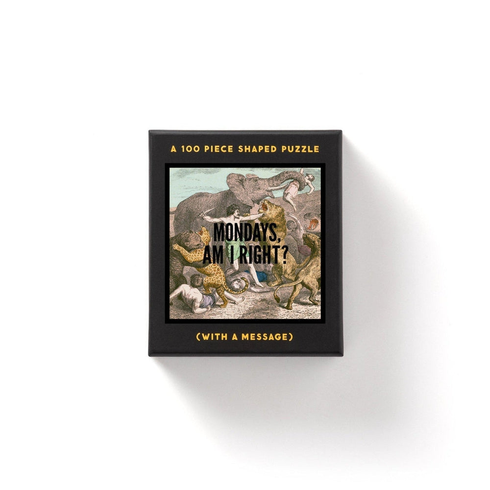 Mondays, Am I Right? 100 piece mini shaped puzzle