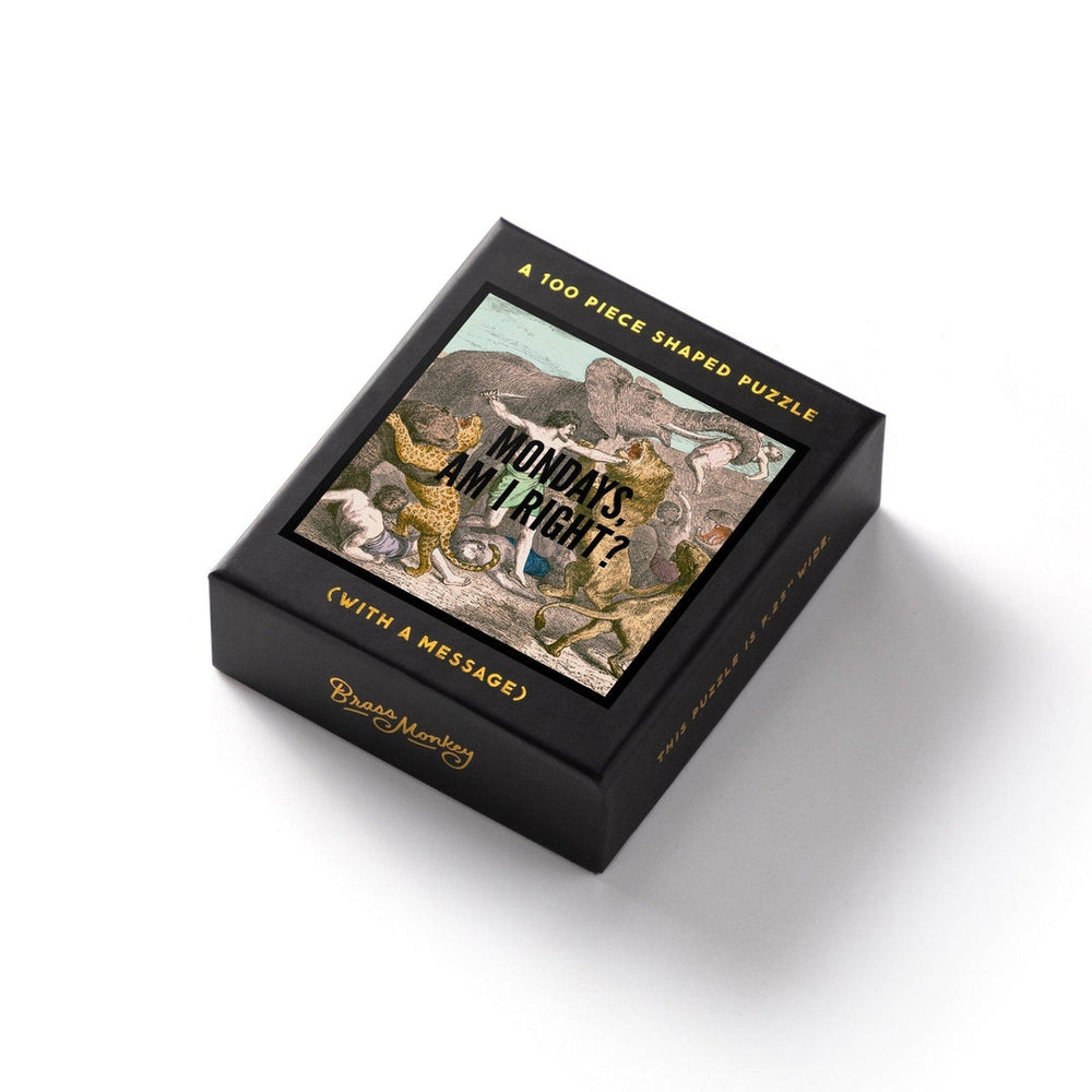 Mondays, Am I Right? 100 piece mini shaped puzzle
